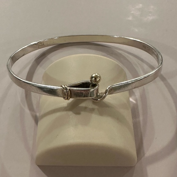 Tiffany & Co Hook Bracelet Bangle - Retired - Sterling Silver & 18K Gold